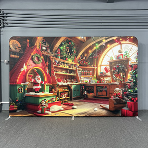 Xách tay biểu tượng tùy chỉnh căng thẳng vải Nhiếp ảnh Backdrop biểu ngữ tường đứng hiển thị nhanh chóng Bìa gối cho triển lãm thương mại - Product Image 6