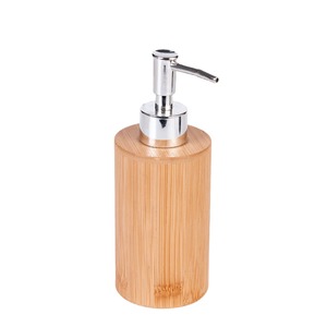 Distributeur de savon en bois de bambou, pompe manuelle, distributeur de savon liquide de bureau pour savon pour les mains, shampoing, gel douche - Product Image 4