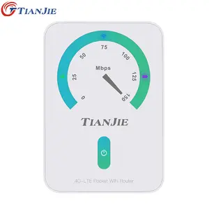 TIANJIE 잠금 해제 범용 4G 라우터 SIM 카드 LTE TDD FDD WCDMA 모뎀 WiFi 포켓 개인 핫스팟 배터리 2100mAh