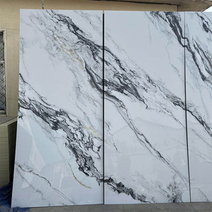 Tấm ốp tường composite PVC vân đá cẩm thạch bóng cao cấp / Tấm ốp tường veneer gỗ sợi tre than hoạt tính & tinh thể carbon - Product Image 2