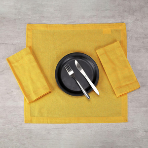 Style classique 100% lin coton serviettes de mariage écologiques jetables à la main pour dessus de table doux lin meilleur vendeur - Product Image 5