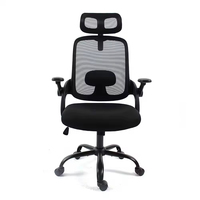 Chaise de bureau ergonomique pivotante en maille respirante à dossier haut pour la vente en gros