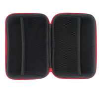 Étui rigide pour disque dur en EVA rouge avec logo personnalisé, pochette de rangement étanche et antichoc pour batterie externe et appareils électroniques