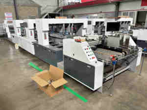 Pegamento frío 4 6 Máquina plegable de esquina para cartón corrugado Bloqueo automático de choque Carpeta inferior Encoladora Caja Embalaje - Product Image 2