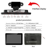 Pantalla LCD de 10.1 Pulgadas para Reposacabezas de Taxi, con Sistema Android, para Publicidad y Señalización Digital en Vehículos