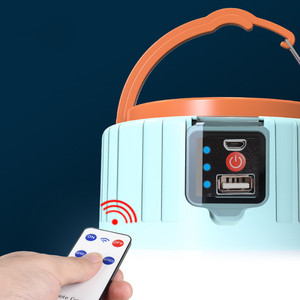 Lampe de camping <span class=keywords><strong>solaire</strong></span> LED portable à intensité variable avec télécommande rechargeable pour tente, pêche, <span class=keywords><strong>randonnée</strong></span>, aventure, lumière d'urgence - Product Image 1