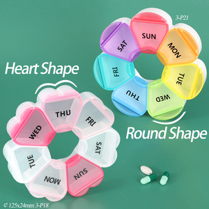 Organizador de Pastillas con Logotipo Personalizado SUNSHING, Pastillero Redondo de 7 Días, Estuche de Viaje para Vitaminas y Suplementos, Aceites de Pescado - Product Image 5