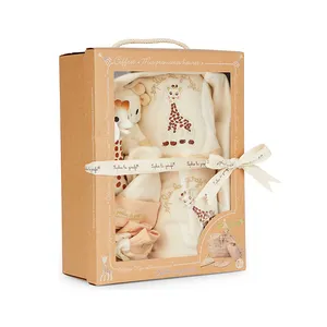 ชุดของขวัญผ้าห่อเด็กทารกแรกเกิด,กล่องใส่เสื้อพร้อมหน้าต่าง
