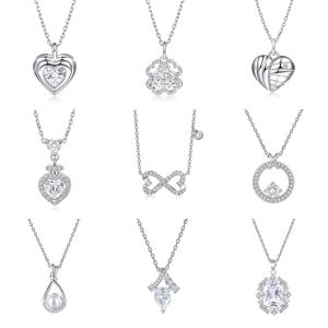 Wholesale Certified Luxury Romantic <b>Solid</b> 925 Sterling <b>Silver</b> Zircon Sunflow Women's Charm Pendant <b>Necklace</b> Colored Birthstone - Product Image 2