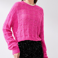 Pull en laine personnalisé pour femme, col rond, tricot d'automne, vêtement de mode, tenue décontractée pour tous les jours