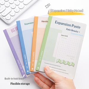 Extended <b>Sticky</b> <b>Notes</b> Expandable <b>Note</b> Pads Minimalist Ins Self Adhesive Memo Labels For Exam Student Study - Product Image 5