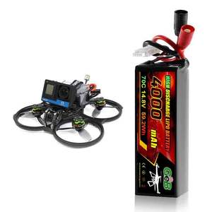 GEB 3000mAh RCおもちゃ用バッテリーパック 充電式FPVバッテリー 3S 11.1V 4S 148.8V 50C 3000mAh リポリチウムバッテリー RCカー RCドローン用 - Product Image 4