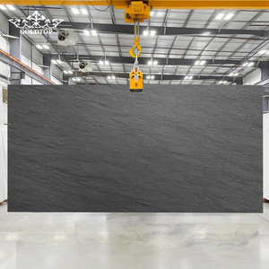 Dalle de pierre naturelle polie moderne GOLDTOP en quartzite gris carbone pour comptoir de cuisine, villa, appartement, hôtel - Product Image 5