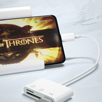 Adaptador OTG Multifunción Universal 3 en 1 Tipo C a USB 3.0 Lector de Tarjetas de Memoria Flash TF SD para iPhone, Android y Laptop