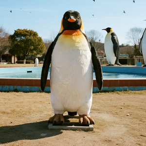 Özelleştirilmiş yaşam boyutu çelik Animatronic penguen modelleri kapalı/açık heykelleri eğitim Playhouses macera okul bahçeleri için - Product Image 2