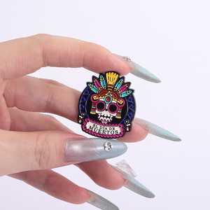 Giorno dello scheletro morto spilla con spilla in smalto Catrina Festival messicano distintivo accessori per gioielli regalo per amici all'ingrosso - Product Image 4