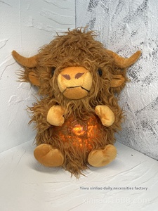 Highland Cow Animales <span class=keywords><strong>de</strong></span> peluche Juguete <span class=keywords><strong>de</strong></span> peluche Música social suave <span class=keywords><strong>Sonido</strong></span> y respiración ligera para fiestas Juguetes para niños - Product Image 6