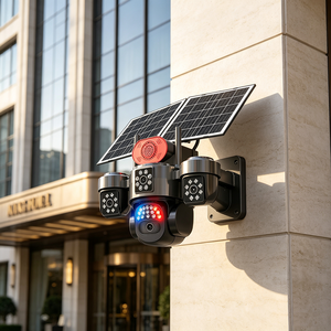 Caméra solaire 4G à 4 objectifs AOV 5MP avec audio bidirectionnel, IP66, pour extérieur, fonctionnement continu 24h/24, adaptée à l'Europe, longue autonomie - Product Image 2