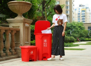 100L 80L 50L 30 litre sarı renk çöp sepeti sıcak satış renkli plastik pedallı çöp kutusu - Product Image 6