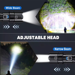 Ngoài trời sáng ánh sáng điện hiển thị hợp kim nhôm USB có thể sạc lại Kính thiên văn zoom P70 dẫn Ngọn Đuốc Đèn chiến thuật đèn pin - Product Image 6