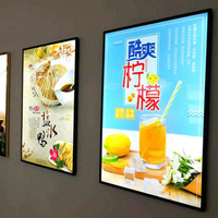 Cadre d'affichage LED ultra fin en verre trempé pour GF1, éclairage LED, publicité écologique