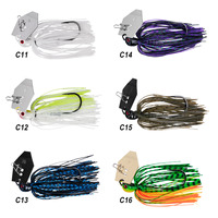 CHEERY 6 couleurs Leurres Chatterbait Blade Jig à vibration sonore et anti-accrocs pour la pêche au bar, au loup-étoilé, en lac, rivière et mer