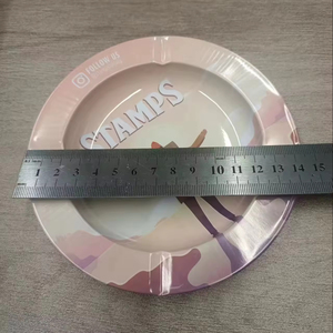 Hot Sale Custom Printing Small 145mm*15mm Cigarette <strong>Tin</strong> <strong>Box</strong> Round Metal <strong>Ashtray</strong> for Smoking Cigarette Rolling <strong>Tin</strong> <strong>Box</strong> - Product Image 2
