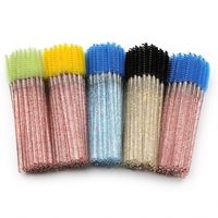 Brosses à cils de marque privée, outils de brossage, échantillon gratuit de cils, trousse de maquillage avec strass, extension de cils