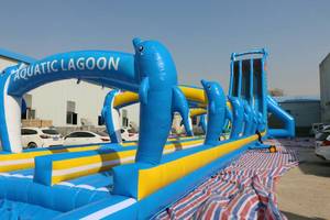 WINSUN Customizable <strong>50m</strong> Giant Adult Hipster <strong>Slip</strong> <strong>and</strong> <strong>Slide</strong> <strong>Inflatable</strong> Water <strong>Slide</strong> - Product Image 4