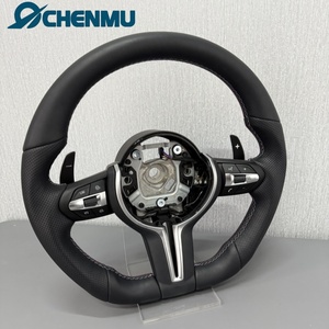 Volant en cuir de haute qualité pour <span class=keywords><strong>BMW</strong></span> F10 F30 F32 F25 F34 F35 F36 F48 F26 F15 F13, modifié et amélioré, en forme de D - Product Image 4