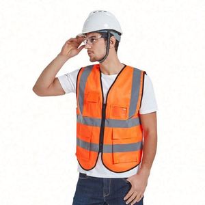 Nouvelle promotion : Gilet de travail réfléchissant réversible à double boutonnage pour homme, multi-poches, décontracté, pour l'été, sécurité en ingénierie - Product Image 3