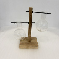 Support Rotatif en Bois pour Ornements, Durable et Écologique, pour Terrarium de Plantes de Jardin ou Artisanat en Bois