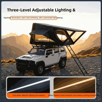 Tente de toit de véhicule portable avec ouverture latérale, en ABS, imperméable, pour le camping en plein air et les loisirs