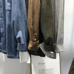 In bianco Su Misura di Stampa di Marchio A Buon Mercato Casa Manica Lunga di <span class=keywords><strong>Velluto</strong></span> A <span class=keywords><strong>Coste</strong></span> Polo T Shirt per Gli Uomini - Product Image 6