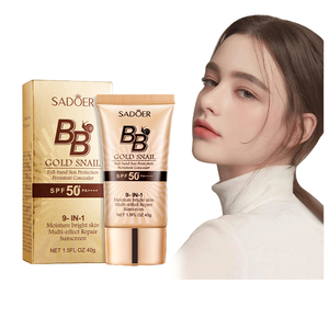 Maquillage tendance SADOER Crème <span class=keywords><strong>BB</strong></span> à l'escargot <span class=keywords><strong>doré</strong></span> Fond de teint Anticernes Écran solaire Imperméable Anti-transpiration Maquillage léger et naturel Essentiels - Product Image 5
