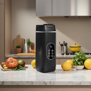 <span class=keywords><strong>เครื่อง</strong></span>ปั่นน้ำผลไม้พกพาไร้สายแบบพกพาข้ามพรมแดน 12 ใบมีด ทำความสะอาดตัวเองได้ บดน้ำแข็ง 420 มล. 50 วัตต์ ชาร์จผ่าน USB ปรับความเร็วได้หลายระดับ - Product Image 1