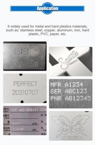 Machine de marquage de profondeur en métal à ligne solide par laser-matrice, contrôlée par ordinateur, aiguille, plaque signalétique en aluminium, graveur de porte-clés - Product Image 3