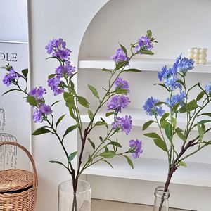 Arrangement de fleurs artificielles en soie, orchidée des neiges bleue, décoration pour la maison, accessoires de photographie de mariage - Product Image 2