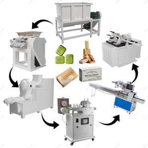 Full Soap Making Machine 500 Kg Per Hour Laundry Bar Soap Making Fully Automatic High Finishing <b>Line</b> Soap Machinery Factory - Product Image 1