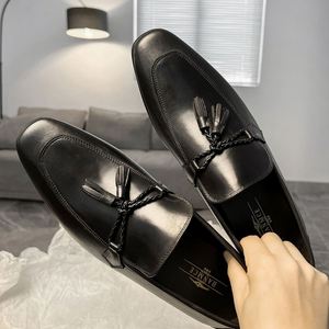 Zapatos de Hombre de Talla Grande de Cuero PU, Modernos, de Vestir, Estilo Británico, Transpirables, con Aumento de Altura Interior, Punta Redonda - Product Image 3