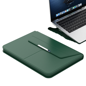 Tùy Chỉnh 15.6 Inch Máy Tính Xách Tay Tay Áo Không Thấm Nước PU Chất Liệu 14 Inch Máy Tính Xách Tay Bìa Với Đứng Và Chuột Pad - Product Image 1