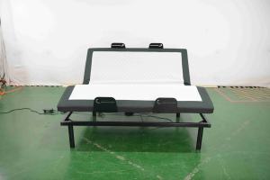 Sommier <span class=keywords><strong>de</strong></span> <span class=keywords><strong>lit</strong></span> en métal réglable avec télécommande sans fil, design pliable, aucun outil <span class=keywords><strong>de</strong></span> montage requis pour les hôtels, les appartements, les hôpitaux - Product Image 2