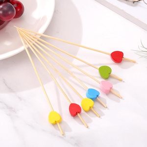 Selecciones de cóctel de bambú, <span class=keywords><strong>pinchos</strong></span> de frutas decorativos multicolores, palillos de bambú para bebidas, pasteles, <span class=keywords><strong>tapas</strong></span>, aperitivos, canapés, fiesta - Product Image 5