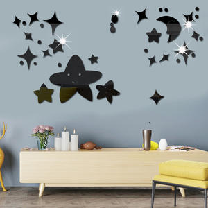 Dessin animé étoile lune combinaison miroir horloge sticker mural créatif <span class=keywords><strong>chambre</strong></span> d'enfants papier peint <span class=keywords><strong>chambre</strong></span> d'enfants sticker mural - Product Image 3