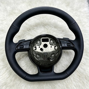 Volant en cuir noir pour <span class=keywords><strong>Audi</strong></span> S1 S4 S5 S7 S8 A3 A4 A5 S3 A6 A1 B9 B8.5 B8 R8 TTRS TTS Q3 <span class=keywords><strong>TT</strong></span> Q5 – Vente Flash - Product Image 1