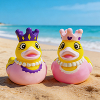 Canard en caoutchouc PVC Yinuo 6CM Princesse avec accessoires, canard de bain à presser au design unique, personnalisation du logo multicolore et multi-styles