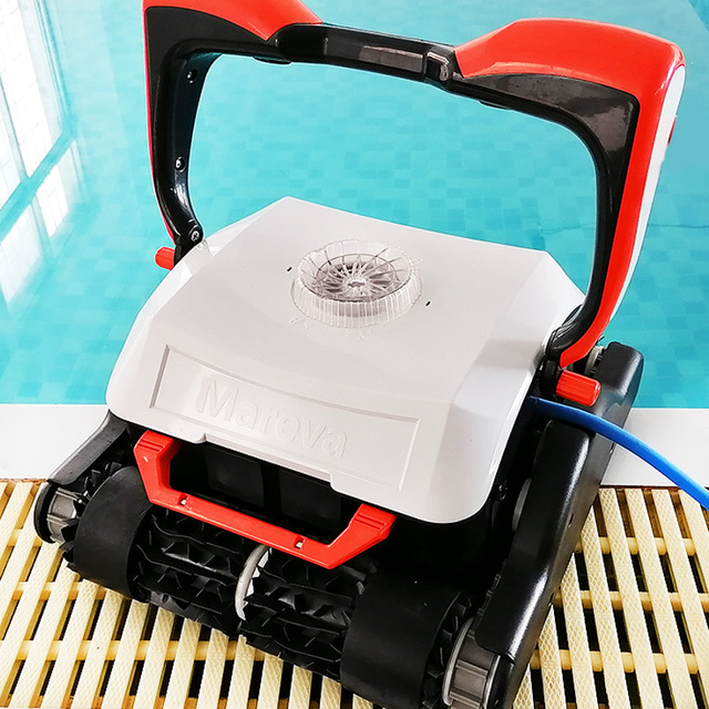 HUAXI 200W Smart Robotic Pool Cleaner Energy Saving Wall/Floor Scrubbing 60m Cable Smart Control Plastic for Large Pools