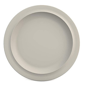 Rond <span class=keywords><strong>blanc</strong></span> mélamine dîner <span class=keywords><strong>buffet</strong></span> et plats en plastique avec jante étroite - Product Image 2