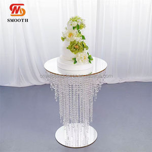 Base <span class=keywords><strong>de</strong></span> Pastel Acrílica Transparente ZKAI, Estilo Cristal, Pedestal Acrílico para Decoración <span class=keywords><strong>de</strong></span> Centro <span class=keywords><strong>de</strong></span> Mesa en Bodas y Fiestas - Product Image 2