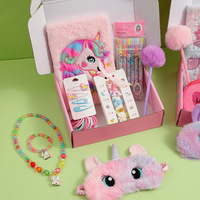 NOUVEAU Coffret cadeau licorne pour enfants Coffret cadeau d'anniversaire pour filles Coffret de papeterie mignon Accessoires de bijoux pour enfants